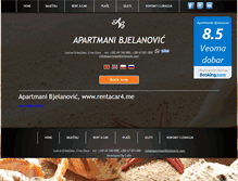 Tablet Screenshot of apartmanibjelanovic.com